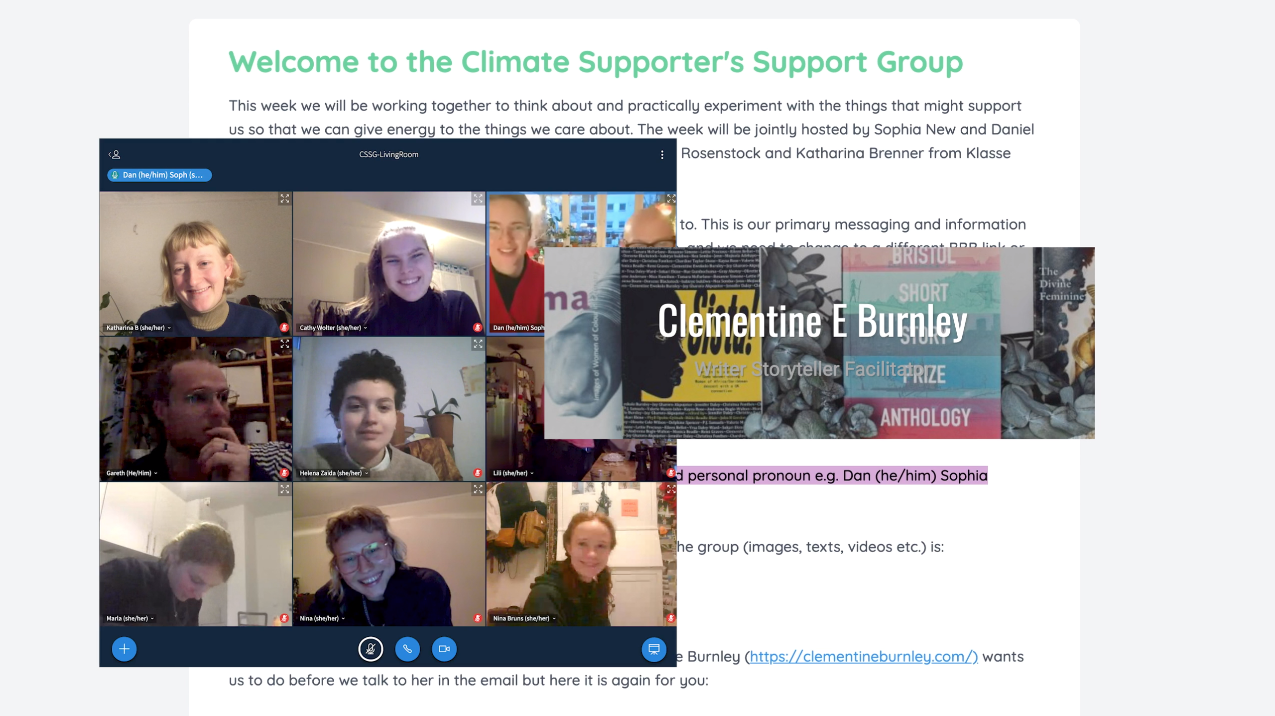 Kollisionen 2021: Climate Supporter‘s Support Group