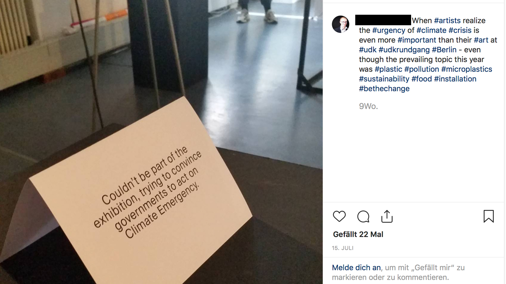 Couldn’t be part of the exhibition