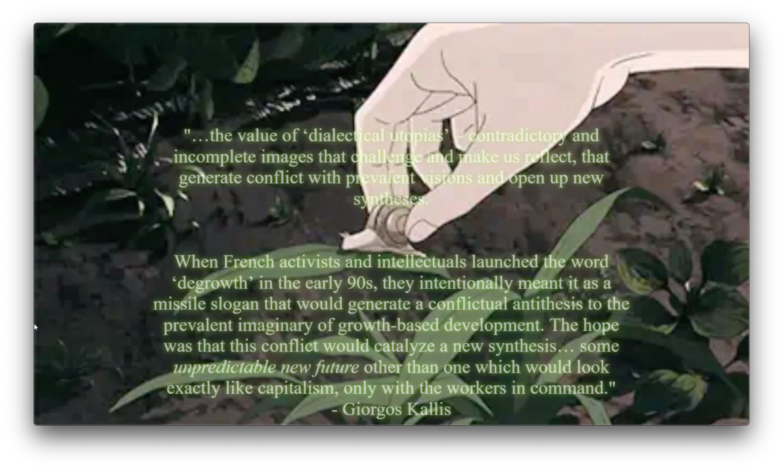 Joanna Pope: Degrowth Aesthetics