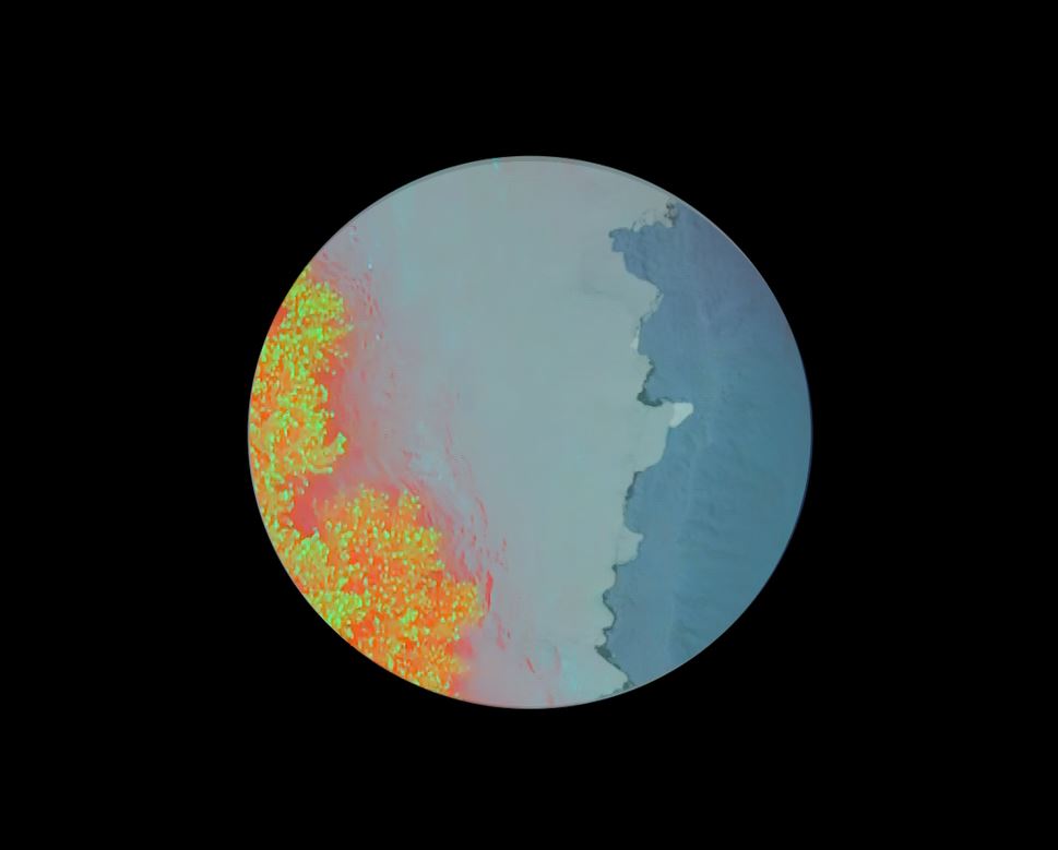 Microscopic imagery of melting ice