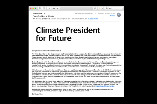 Thumbnail for Gespr&auml;che zur UdK Pr&auml;sidentschaftwahl